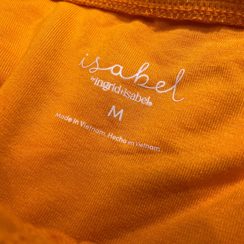 NEW ISABEL by Ingrid Isabel, Adorable Maternity Orange Babydoll Halter Top NWT - Picture 10 of 11